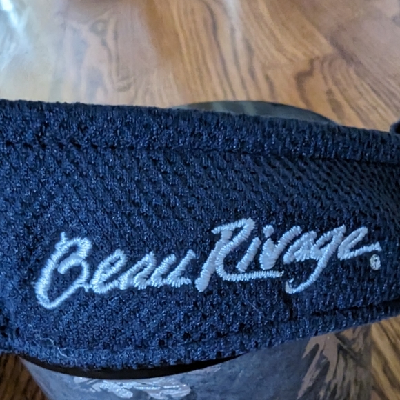 Simplicity Beau Rivage Deep Navy Blue Red Triming Visor Hat - Picture 4 of 6